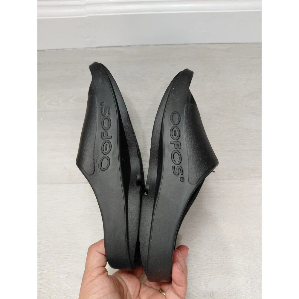 OOFOS OOahh Sport Flex Unisex Black Size Men’s 6 Women’s 8